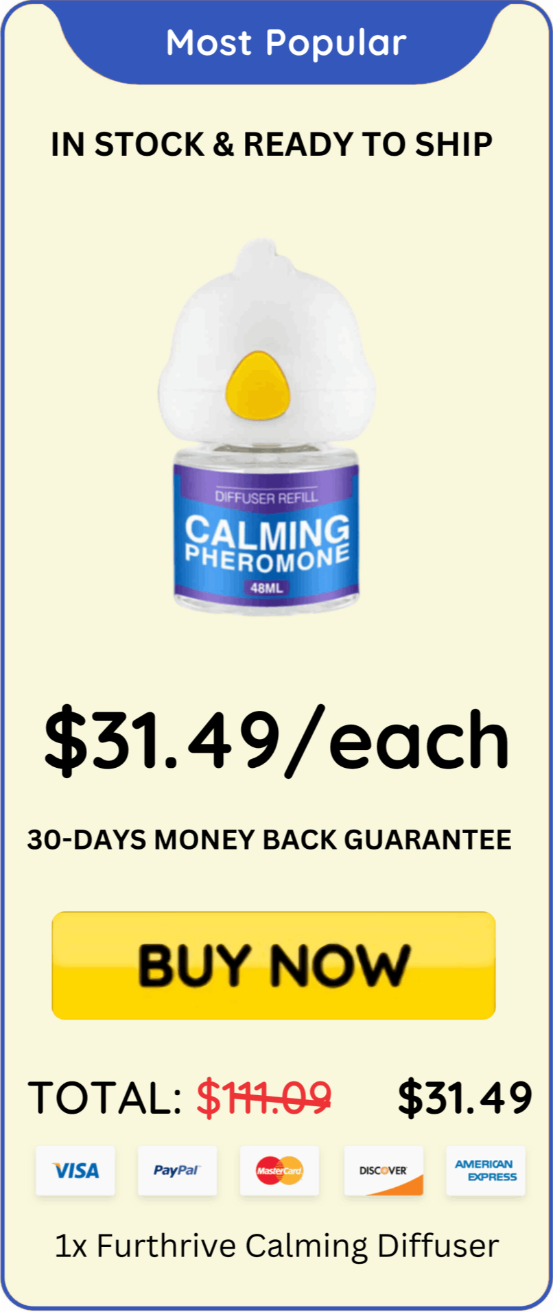 Furthrive Calming Diffuser price 